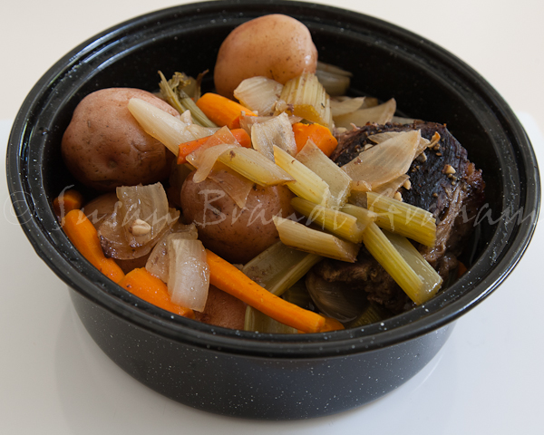 solar cooking - cooked pot roast